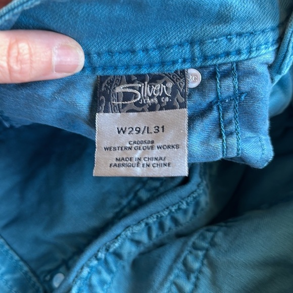 Silver Jeans Women’s Size 29 Teal Suki Skinny Jeans - Picture 7 of 8